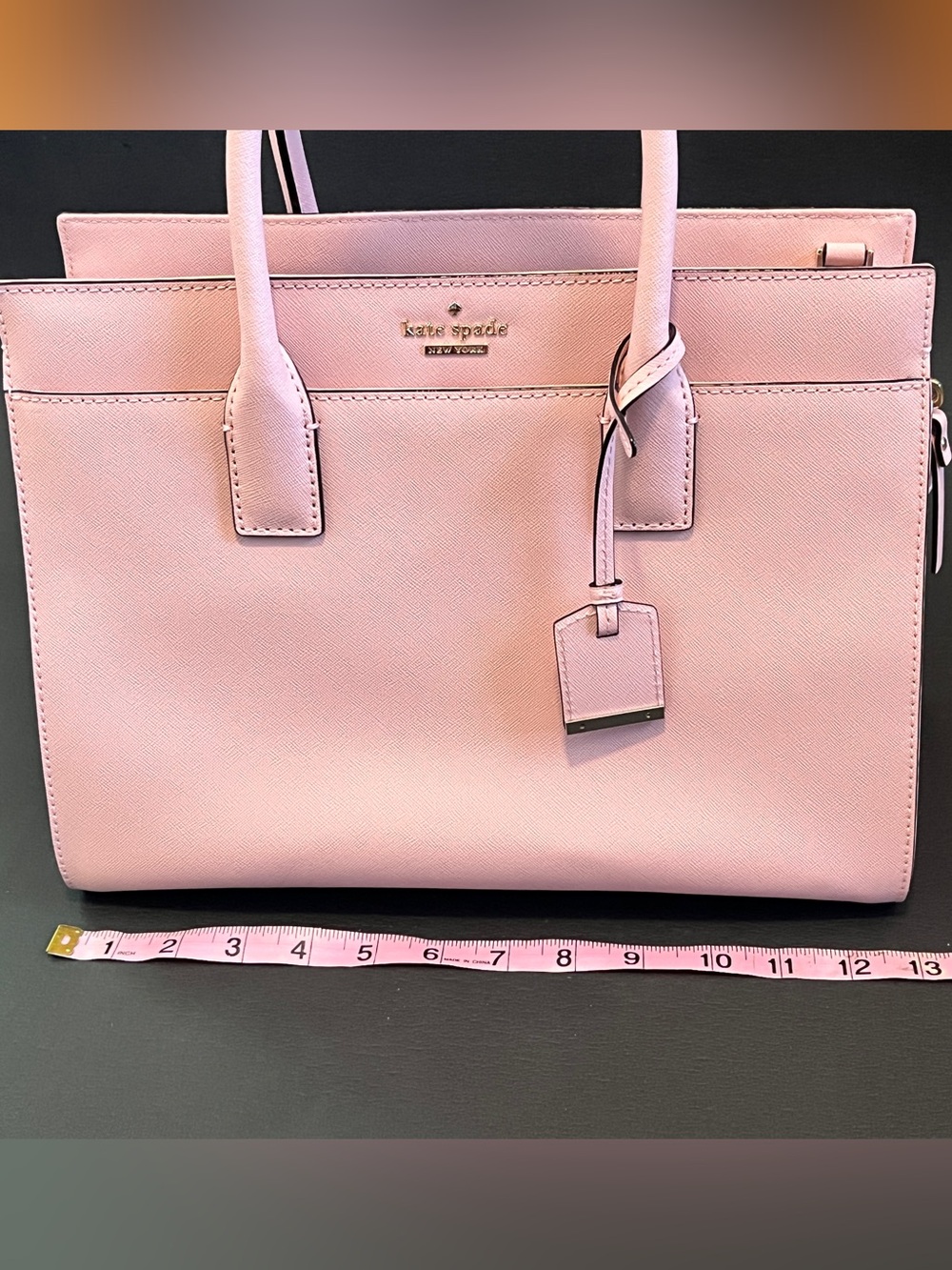 Kate Spade Cameron Medium Satchel Blush Pink Saffiano Leather NWOT Crossbody - Picture 9 of 11